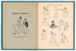 &lsquo;Kricket Karicatures from the Evening News by Rip. Season 1896&rsquo;. Roland Pretty Hill. Published by The Evening News Ltd. 1896. W.G. Grace image to front wrapper. 16pp of caricatures with subjects including &lsquo;&rdquo;W.G.&rdquo; Batting&rsquo;, &lsquo;&rdquo;W.G.&rdquo; Fielding&rsquo;, &lsquo;Johnny on th