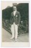 Heinrich Kleinschroth. 1930s. Sepia real photograph postcard of Kleinschroth standing full length in tennis attire and striped blazer. Very nicely signed in black ink to the photograph &lsquo;H. Kleinschroth&rsquo;. Printed title to lower edge. Publisher&rsquo;s blind embo - 3
