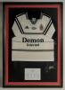 Fulham F.C. Two framed and glazed Fulham related items. One is a &lsquo;World Cup Winners, George and Ben Cohen&rsquo; print featuring a colour image of George Cohen of Fulham F.C. and member of the England 1966 World Cup winning team, and his son, Ben Cohen, who was - 5