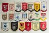Football Club pennants 1970s-2000s. Box comprising over one hundred cloth and plastic hanging pennants, the majority for English and Scottish League and non-league clubs. Includes a large 18&rdquo;x28&rdquo; West Bromwich Albion pennant of the late 1970s signed by ei - 9