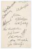Aston Villa F.C. 1937/38. Plain postcard nicely signed in ink by thirteen players. Signatures include Freddie Haycock, Eric Houghton, Ronnie Starling, Jimmy Allen, Frank Broome, Les Latham, Fred Biddlestone, Bob Iverson, Ernie Callaghan, Alex Massie, Geor - 3