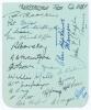 Huddersfield Town F.C. 1938/39. Album page nicely signed in black and blue inks by twenty players, also the manager, Clem Stephenson and trainer Jack Chaplin. Players&rsquo; signatures include Pat Beasley, Pat Barlow, Jimmy Isaac, Tom Hinchcliffe, Bobby Barclay - 3