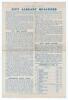 Manchester City v Bury. Season 1942/43. Football League War Cup qualifying round. Original double-sided official wartime programme for the Cup match played at Maine Road on the 30th January 1943. Vol. 37 no. 12. Manchester City won 3-2. No annotations. Li - 4
