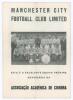 Manchester City v Academica 1969/70. European Cup Winners Cup Official programme for the Quarter-final 1st leg match v Academica played at Coimbra, Portugal 4th March 1970. No annotations. Vertical fold, otherwise in good condition. - 6