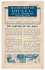 The Manchester Derby. Season 1945/46. Manchester City v Manchester United. Original official programme for the Football War League match played at Maine Road on the 13th April 1946. Vol. 40 no. 21. Manchester United won 3-1. Scores and scorers annotated i - 4