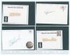 Yorkshire players signatures. Black file containing 110 white cards, each card either signed by a Yorkshire player or with a Yorkshire players signature signed to a paper piece and then laid down to the white card. Signatures include E. Robinson, Barber, 
