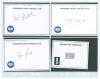 Yorkshire players signatures. Black file containing 110 white cards, each card either signed by a Yorkshire player or with a Yorkshire players signature signed to a paper piece and then laid down to the white card. Signatures include E. Robinson, Barber, - 3