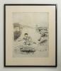 &lsquo;The Test&rsquo; England v Australia 1909. Excellent large original pen and ink artwork by artist &lsquo;A.S.M.&rsquo;, showing the two opposing Captain&rsquo;s Archie Maclaren of England and Monty Noble of Australia depicted running in a cross country race, both wearing athleti