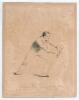 &lsquo;Forward! by N. Felix. Dedicated with Permission to Benjamin Aislabie Esq&rsquo;. Early lithograph of a batsman playing forward. Drawn from the life and on stone by G.F. Watts, Published by S. Knights, Sweetings Alley, Cornhill&rsquo; and printed by W. Sharp of Soho.