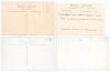 Yorkshire C.C.C. 1931 to 1938. Selection of four mono real photograph postcards of county teams covering the period. The teams are 1931, 1935 (at Scarborough), 1936 and 1938. Publishers include Charles of Leeds (2), Fielding of Leeds and presumably Walke - 2