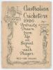 &lsquo;Australian Cricketers 1926. Portraits drawn from life and signed by each player&rsquo;. Laurence East. London 1926. With seventeen full page illustrations of the 1926 touring team with printed signatures. Original pictorial covers. Minor soiling and wear to wr