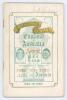 M.C.C. tour of Australia 1932/33 &lsquo;Bodyline&rsquo;. &lsquo;International Cricket. England v Australia. Souvenir of Visit of M.C.C. team 1932/33- Third Test Match played at Adelaide. January 13th 1933&rsquo;. Souvenir programme/brochure for the match compiled by W.R. Wright.