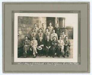 Lord Mayor of Adelaide & South African Cricketers 28/10/31&rsquo;. South Africa tour of Australia 1931/32. Official mono photograph taken during the tour at Adelaide with the Lord Mayor of Adelaide and the fifteen members of the South Africa touring party, seat