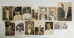 Lancashire C.C.C. Black file containing a selection of Lancashire player images, some action photographs, the majority original press photographs but including some copy photographs. Original photographs of players include L.L. Wilkinson, J.H. Barnes, L. 