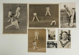 Warwickshire C.C.C & Leicestershire C.C.C. Two black files containing a selection of Warwickshire and Leicestershire player images, some action photographs, the majority original press photographs but including some copy photographs.