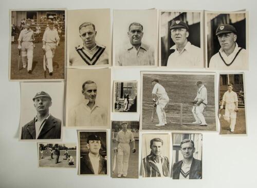 Worcestershire C.C.C. Black file containing a selection of Worcestershire player images, some action photographs, the majority original press photographs but including some copy photographs.