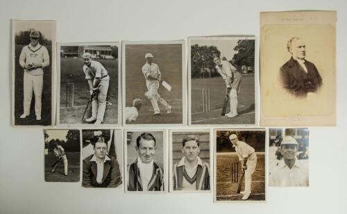 Universities and schools cricket. Black file containing a selection of player images, some action photographs, the majority original press photographs but including the odd copy photographs. Original photographs of players include Oxford and Cambridge Uni