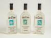 Cricket themed gin. Three bottles of A.F. Cricketer&rsquo;s Special Reserve Gin. 75cl bottles, each with different cricket design, a batsman, a bowler and a wicket-keeper. Two are unopened and full and the other empty. G