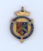 Sydney Francis Barnes, Warwickshire, Lancashire, Staffordshire, England & Wales 1894-1930. Gold and enamel medal presented to Barnes for his outstanding performance for Saltaire in the 1915 season. The medal was presented by &lsquo;Yorkshire Sports&rsquo;. To one sid