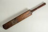 Leather cricket bag and kit. An early leather cricket bag containing a full size bat by Cobbett of Marylebone with serial number D.50291 stamped to rear splice. A pair of &lsquo;Tony Lock Junior&rsquo; size 8 canvas cricket boots, hardly used. Also two pairs of batti - 2