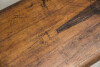 Leather cricket bag and kit. An early leather cricket bag containing a full size bat by Cobbett of Marylebone with serial number D.50291 stamped to rear splice. A pair of &lsquo;Tony Lock Junior&rsquo; size 8 canvas cricket boots, hardly used. Also two pairs of batti - 3