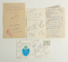 Athletics and Olympics 1955-1984. Three items of ephemera signed by British and International athletes of the period. Contents include a card with typed dedication to top, signed in different coloured inks by six members of the British team for the Hungar - 3