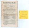 Horse Racing. &lsquo;Burgh Barony Races 1883&rsquo;. Original and early racecard and entry ticket for the meeting held at the racecourse on the Lowther Estate near Penrith on Tuesday and Wednesday 28th and 29th August 1883. The racecard with some wear, age toning, fo