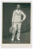Gordon Rhind Oak Crole-Rees. 1930s. Sepia real photograph postcard of Crole-Rees standing full length in tennis attire. Very nicely signed in black ink to the photograph &lsquo;Gordon R.O. Crole-Rees&rsquo;. Printed title to lower edge. Publisher&rsquo;s blind embossed sta