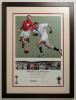 Fulham F.C. Two framed and glazed Fulham related items. One is a &lsquo;World Cup Winners, George and Ben Cohen&rsquo; print featuring a colour image of George Cohen of Fulham F.C. and member of the England 1966 World Cup winning team, and his son, Ben Cohen, who was