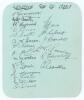 &lsquo;Leicester City F.C. 1938-9&rsquo;. Album page very nicely signed in ink by twenty players. Signatures include Percy Grosvenor, Roger Heywood, David Jones, Sandy McLaren, Mal Griffiths, Matt Moralee, Billy Frame, Johnny Grogan, Danny Liddle, George Dewis, Joe C