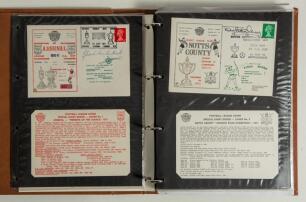&lsquo;Football League Commemorative Covers&rsquo; early 1970s. Official binder comprising a series of thirty covers produced by Philatelic Promotions (Bristol) for the Football League commemorating &lsquo;a particular event or milestone of the Club concerned&rsquo;. Eight cover
