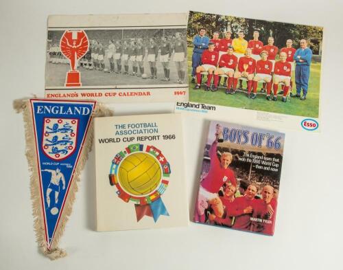 World Cup 1966. &lsquo;The Football Association World Cup Report 1966&rsquo;. Harold Mayes. F.A. 1967. Hardback edition of the report with dustwrapper. Protective film laid down to dustwrapper, otherwise in very good condition. Sold with &lsquo;Boys of &lsquo;66&rsquo;, Martin Tyler, 