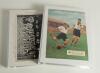 Notts County Football Club 1905/06 to 1962/63. Two white albums containing printed images, copy and printed images, press photograph, first day covers, players autographs on white cards, trade cards and magazine pictures, many signed. The first album con