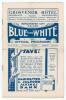 Manchester City v Blackburn Rovers. Season 1931/32. Football League Division 1. Original official programme for the League match played at Maine Road on the 20th February 1932. Vol. 26 no. 29. Manchester City won 3-1. Scores and scorers annotated in penci