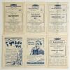 Manchester City home programmes 1946/47-1950/51. Six official programmes for League Division 1 matches (one exception) played at Maine Road. Matches are v Bradford (Park Avenue), League Division 2, Vol. 41 no. 3, (City won 7-2, annotations). v Blackpool 2 - 3