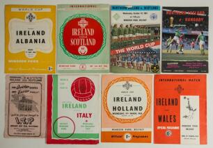Northern Ireland (and Ireland) home international programmes 1947-2008. A good selection of fifteen official programmes for &lsquo;home&rsquo; matches played at Windsor Park, Belfast (one &lsquo;away&rsquo;). Includes Home Internationals, Ireland v Scotland 4th October 1947 (pos