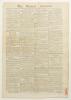 &lsquo;The General Advertiser&rsquo; 1788. Early original four page broadsheet newspaper for Friday 25th July 1788. Printed by J. Almon of Fleet Street, London. Page 3 column three features an article describing &lsquo;The Match of Cricket- the Hampshire Club against All E