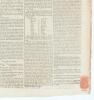 &lsquo;The General Advertiser&rsquo; 1788. Early original four page broadsheet newspaper for Friday 25th July 1788. Printed by J. Almon of Fleet Street, London. Page 3 column three features an article describing &lsquo;The Match of Cricket- the Hampshire Club against All E - 2