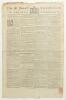 &lsquo;The St. James&rsquo;s Chronicle or British Evening Post&rsquo; 1789. Early original four page broadsheet newspaper for Thursday 25th June to Saturday 27th June 1789. Printed by H. Baldwin at the Britannia Printing Office, Blackfriars, London. Column 3 of the final p