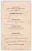 Kent C.C.C. County Champions 1906. Rare official menu for the dinner for the Ninth Annual Dinner of the &lsquo;Association of Men of Kent & Kentish Men&rsquo; with &lsquo;Guests: Kent County Cricket Team (Champions 1906)&rsquo;, held at The Holborn Restaurant, London, 6th Novemb - 3