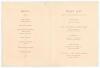 &lsquo;Dinner to the Australian Imperial Force 1919 Cricket Team&rsquo;. Original folding menu for the end of tour Dinner held at the Cafe Monico, London, on the 15th September 1919. The Dinner was organised by John Wisden & Co. to celebrate the tour. The menu with a - 2