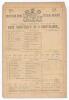 Australia tour to England 1893. &lsquo;Lord Sheffield&rsquo;s XI. v Australians&rsquo;. Early original single sided scorecard with printed and handwritten scores in pencil for the match played at Sheffield Park, Uckfield, 8th- 10th May 1893. In the opening match of the 189