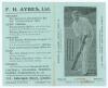 Tom Hayward. Surrey C.C.C. Penny card written by A.C. Albert Craig &lsquo;Cricket Poet and Rhymester&rsquo;, and published by Wright & Co, 23 Paternoster Square. 1906. Image of Hayward batting to front cover. Very minor foxing otherwise in good/very good condition