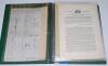 Original Patents. Two green folders containing original cricket and games patents. The first &lsquo;Cricket Equipment & Accessories 1876-1904&rsquo; comprising nineteen original printed &lsquo;Provisional Specification&rsquo; patent documents. Subjects include &lsquo;Apparatus for Sco - 3