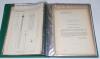Original Patents. Two green folders containing original cricket patents for cricket bats. The first &lsquo;Cricket Bats 1876-1885&rsquo; and the second &lsquo;Cricket Bats 1886-1895&rsquo; comprising forty eight original printed &lsquo;Provisional Specification&rsquo; patent documents. all - 8