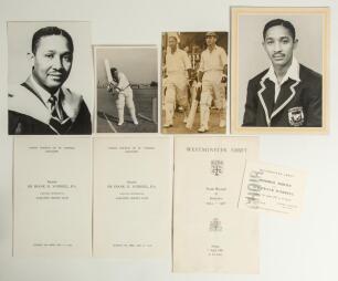 Frank Worrell of Barbados 1924-1967&rsquo;. Order of Thanksgiving for Worrell held at Westminster Abbey on 7th April 1967 with official ticket for admission to the Choir for the service. Also two copies of an Order of Service for the memorial service held for W