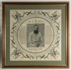 &lsquo;W.G. Grace. Champion Cricketer of the World&rsquo;. Large cotton handkerchief commemorating a Century of Centuries by Grace. The handkerchief has a central portrait of Grace three quarter length in cricket attire holding a cricket bat, with biography and recor