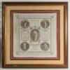 &lsquo;England&rsquo;s Champion Batsman. J.B. Hobbs. Surrey & England XI&rsquo; 1922. Large linen handkerchief printed in black with printed headings and five images of Hobbs in various batting poses plus total runs and average in first class cricket up to 1922. Listed to 