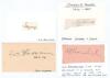 Indian cricketers. Four good ink signatures of Sarbindu Banerjee, Sadashiv Shinde, Syed Hussain and Kamal Bhandarkar on paper and card pieces, two on pieces laid down to card. Good condition