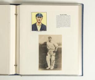 Test cricketers&rsquo; autographs 1920s-1980s. A nicely presented album comprising twenty six signatures of international Test cricketers signed to photographs, postcards, pieces laid to card, cutting images, cards etc. Earlier signatures include an original re